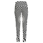 Spiral Illusory Motion Print High-Waisted Pocket Leggings