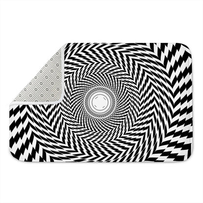 Spiral Illusory Motion Print Indoor Door Mat