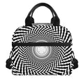 Spiral Illusory Motion Print Insulated Lunch Bag