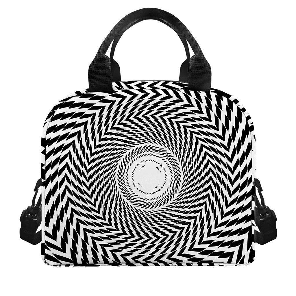 Spiral Illusory Motion Print Insulated Lunch Bag
