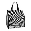 Spiral Illusory Motion Print Insulated Lunch Tote