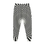 Spiral Illusory Motion Print Jogger Pants