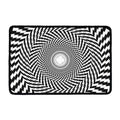 Spiral Illusory Motion Print Kitchen Mat