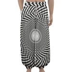 Spiral Illusory Motion Print Lantern Pants