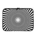 Spiral Illusory Motion Print Laptop Sleeve