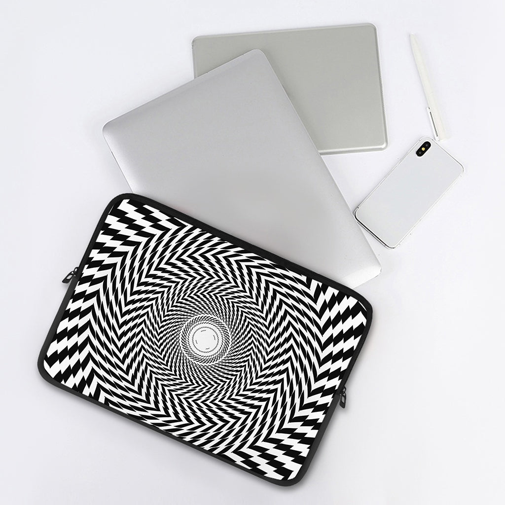 Spiral Illusory Motion Print Laptop Sleeve