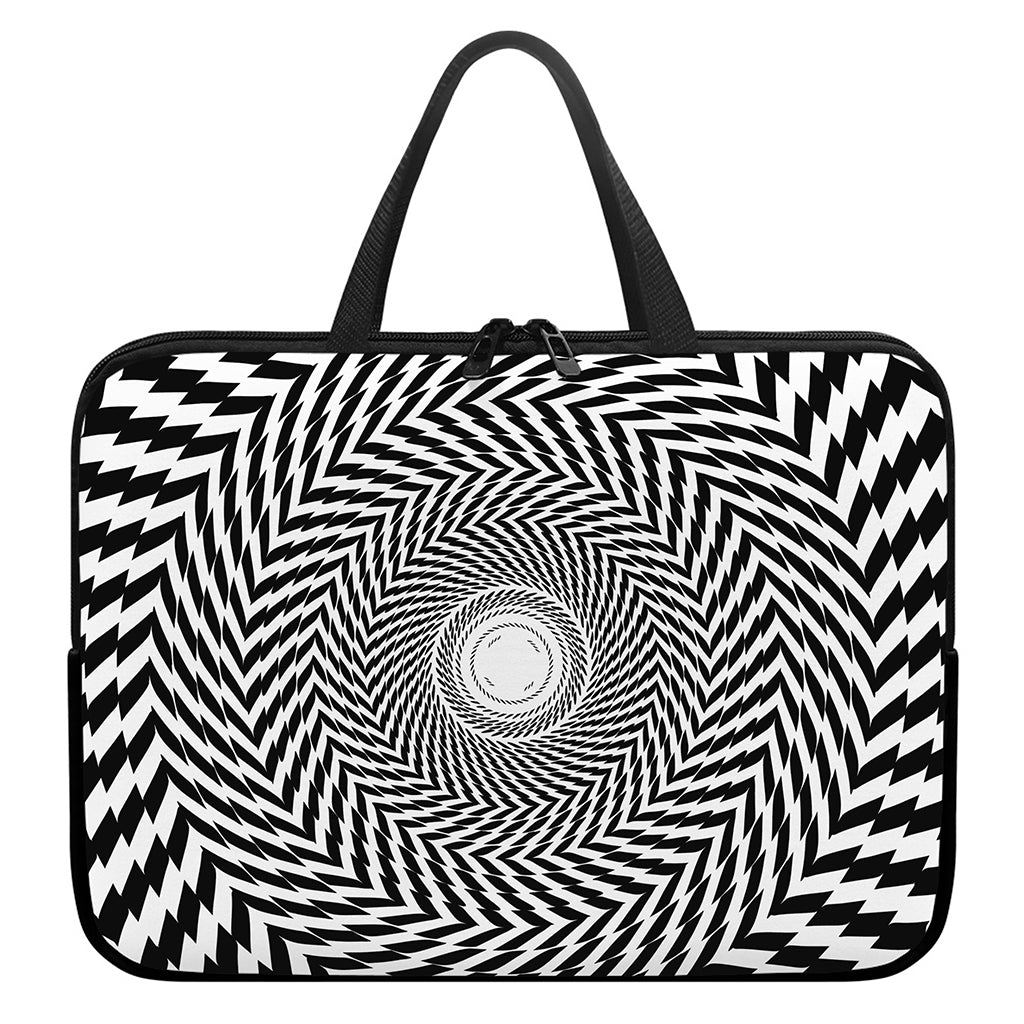 Spiral Illusory Motion Print Laptop Sleeve With Handle