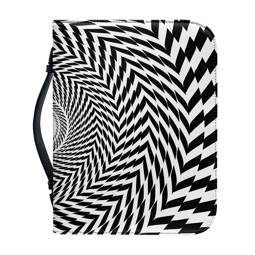 Spiral Illusory Motion Print Leather Bible Cover