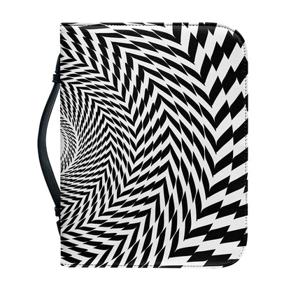 Spiral Illusory Motion Print Leather Bible Cover
