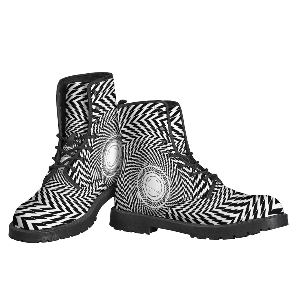 Spiral Illusory Motion Print Backpack
