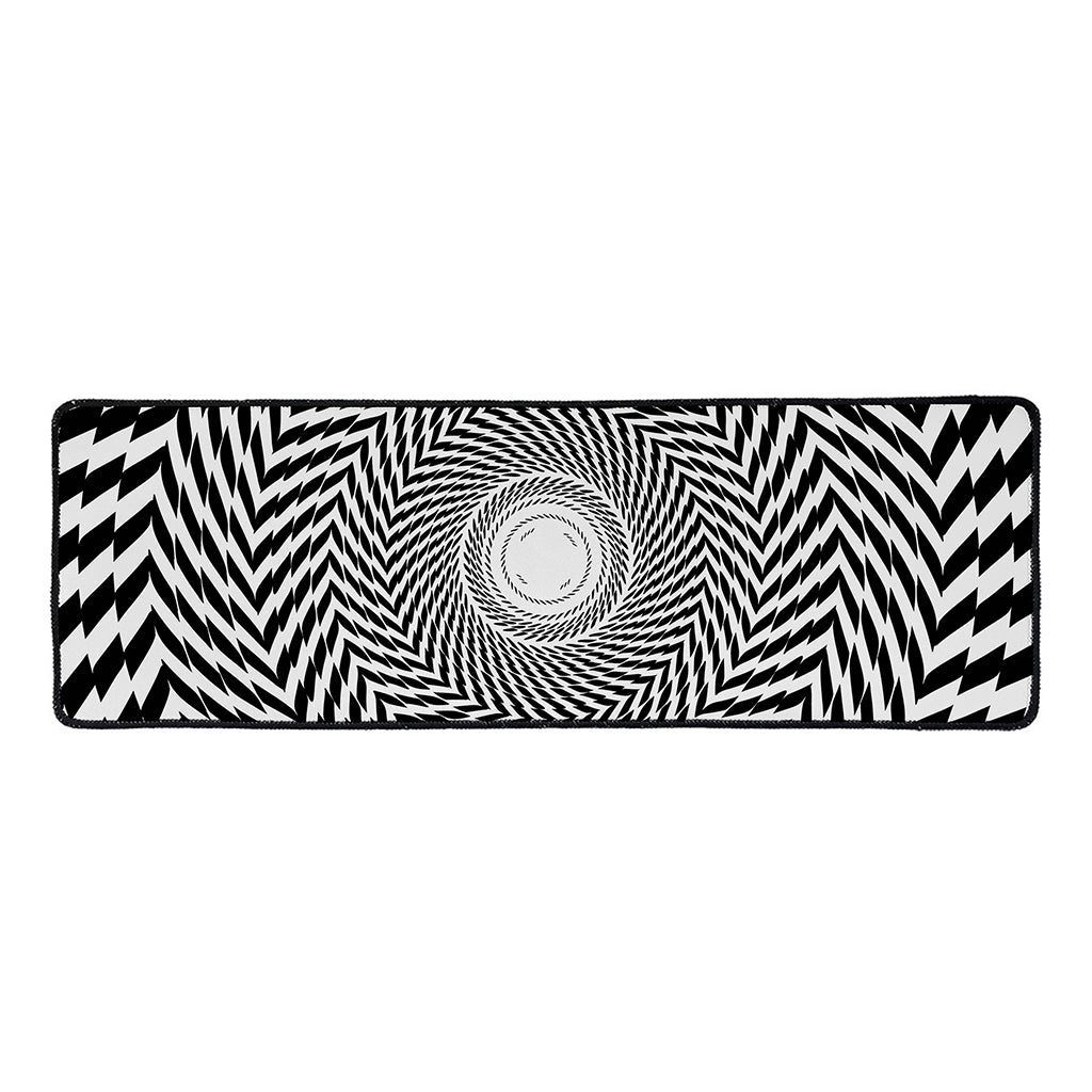 Spiral Illusory Motion Print Long Kitchen Mat