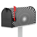 Spiral Illusory Motion Print Mailbox Cover