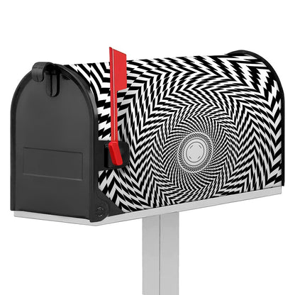 Spiral Illusory Motion Print Mailbox Cover