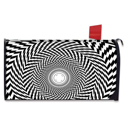 Spiral Illusory Motion Print Mailbox Cover