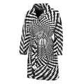 Spiral Illusory Motion Print Men's Bathrobe
