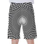 Spiral Illusory Motion Print Men's Beach Shorts