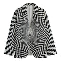 Spiral Illusory Motion Print Men's Blazer