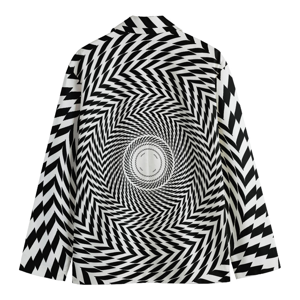 Spiral Illusory Motion Print Men's Blazer