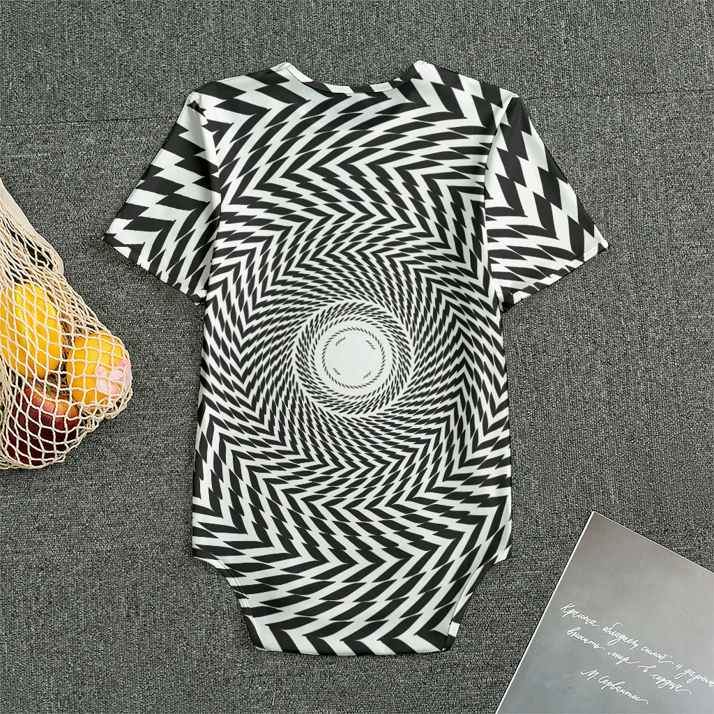 Spiral Illusory Motion Print Men's Bodysuit
