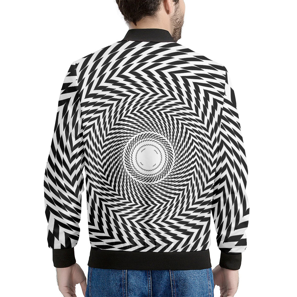 Spiral Illusory Motion Print Men's Bomber Jacket