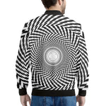 Spiral Illusory Motion Print Men's Bomber Jacket