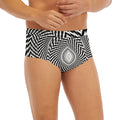 Spiral Illusory Motion Print Men's Briefs