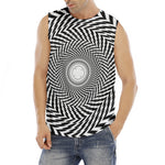 Spiral Illusory Motion Print Men's Fitness Tank Top