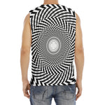 Spiral Illusory Motion Print Men's Fitness Tank Top