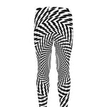 Spiral Illusory Motion Print Men's leggings