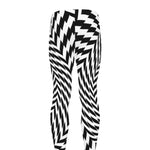 Spiral Illusory Motion Print Men's leggings