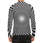 Spiral Illusory Motion Print Men's Long Sleeve Rash Guard