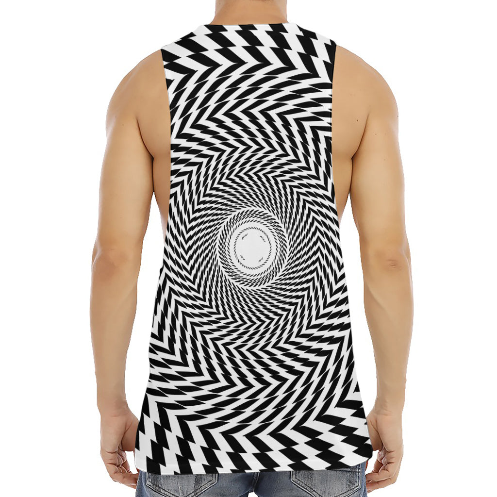 Spiral Illusory Motion Print Men's Muscle Tank Top