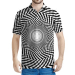 Spiral Illusory Motion Print Men's Polo Shirt