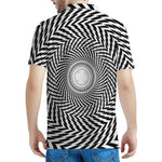 Spiral Illusory Motion Print Men's Polo Shirt