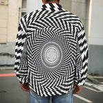 Spiral Illusory Motion Print Men's Shirt Jacket