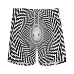 Spiral Illusory Motion Print Men's Sports Shorts