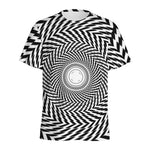 Spiral Illusory Motion Print Men's Sports T-Shirt