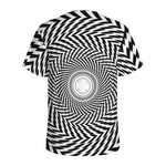 Spiral Illusory Motion Print Men's Sports T-Shirt