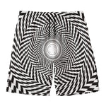 Spiral Illusory Motion Print Men's Swim Trunks