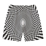 Spiral Illusory Motion Print Men's Swim Trunks