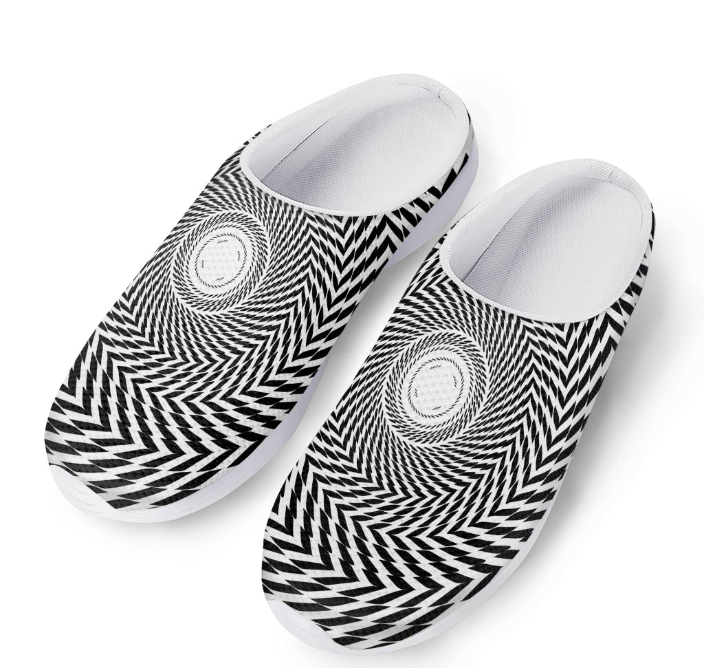 Spiral Illusory Motion Print Mesh Casual Shoes
