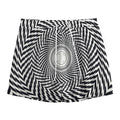 Spiral Illusory Motion Print Mesh Shorts