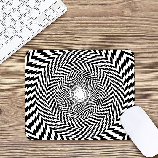 Spiral Illusory Motion Print Mouse Pad