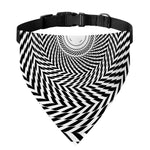 Spiral Illusory Motion Print Over The Collar Dog Bandana