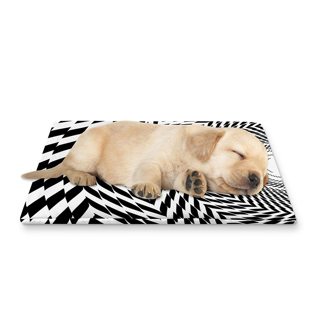 Spiral Illusory Motion Print Pet Cooling Mat Cover