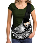 Spiral Illusory Motion Print Pet Sling Carrier
