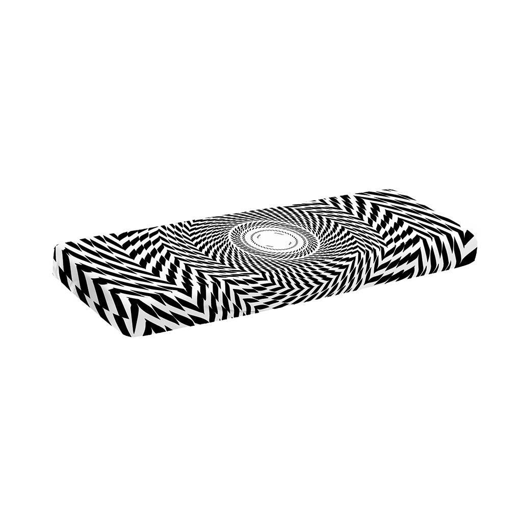 Spiral Illusory Motion Print Piano Keyboard Cover