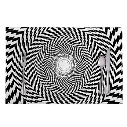 Spiral Illusory Motion Print Placemat