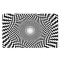 Spiral Illusory Motion Print Polyester Doormat