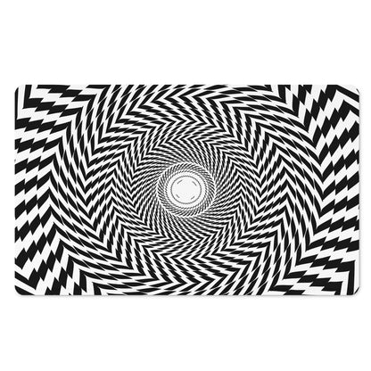 Spiral Illusory Motion Print Polyester Doormat